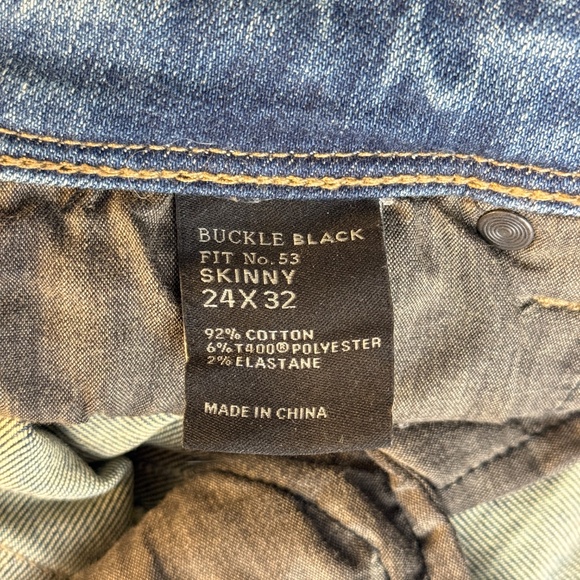 BUCKLE BLACK Exclusive Fit No. 53 Skinny Stretch Jean size 24x32 - Picture 5 of 9